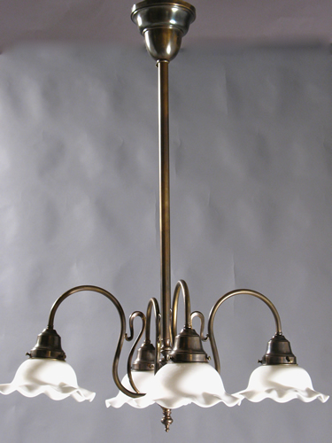 4-Light Art Nouveau Chandelier